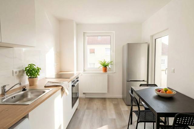 Küche in einer Living-21-Wohnung in Alsdorf